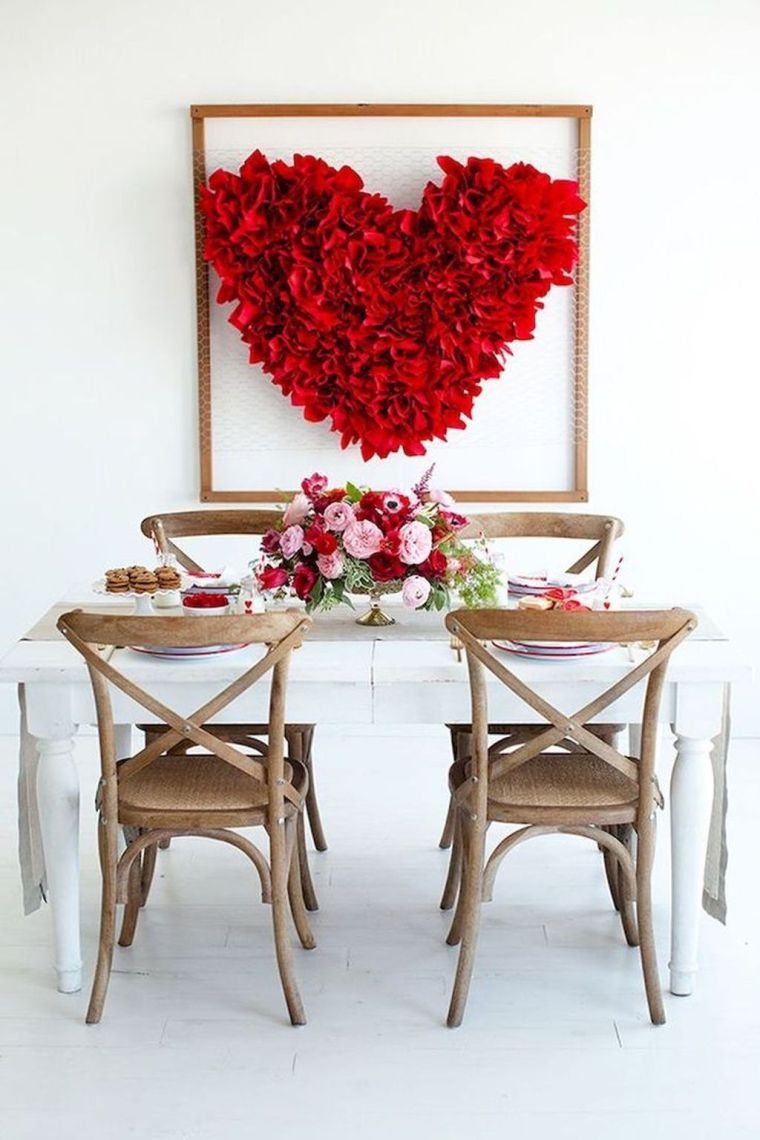 déco table st valentin mur accent diy