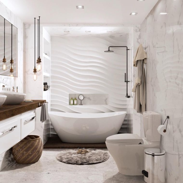 idee de deco de salle de bain en marbre