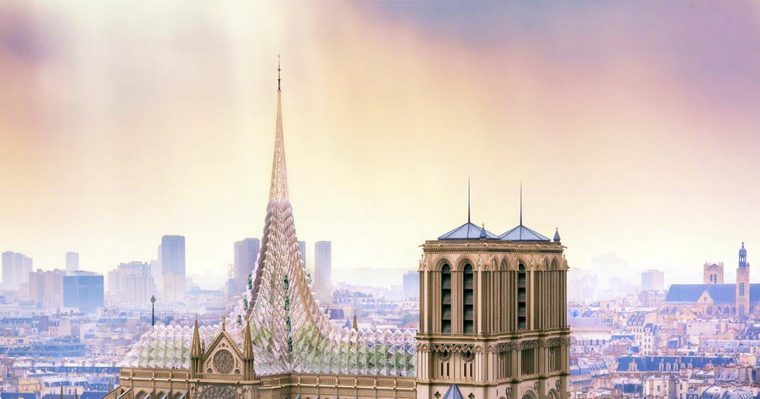 Vincent Callebaut projet toiture Notre-Dame