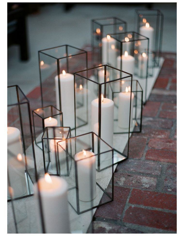 bougies mariage deco style minimaliste