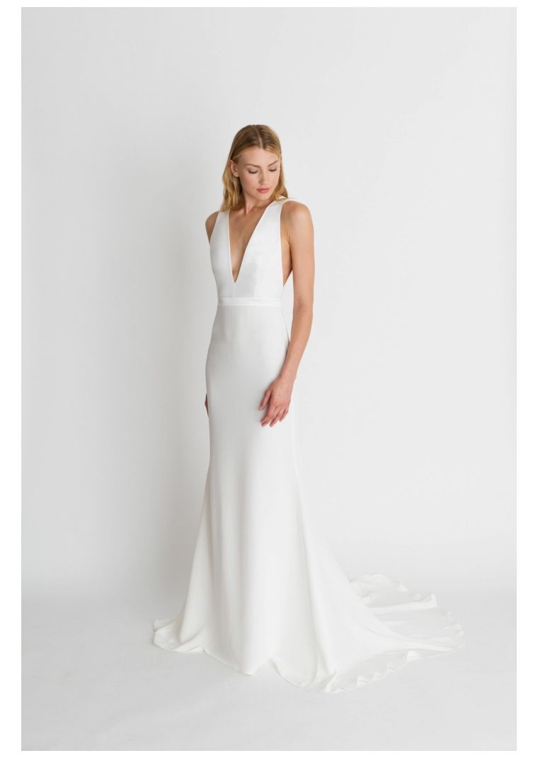robe mariee longue style minimaliste