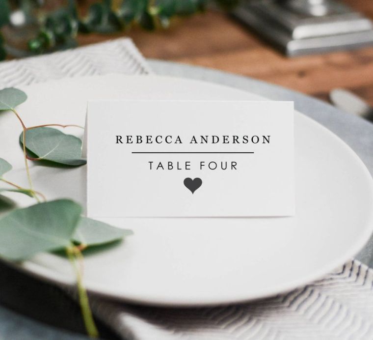 table de mariage moderne minimalisme