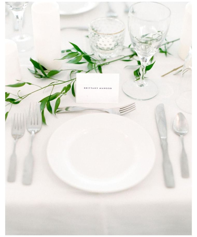 theme minimaliste table de mariage