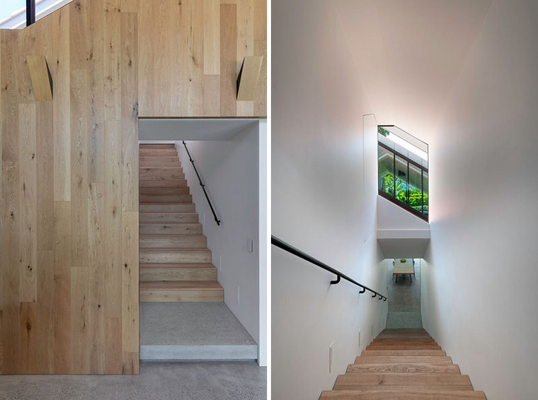 agrandissement maison bois extenstion béton MCK Architecture et intérieurs escalier