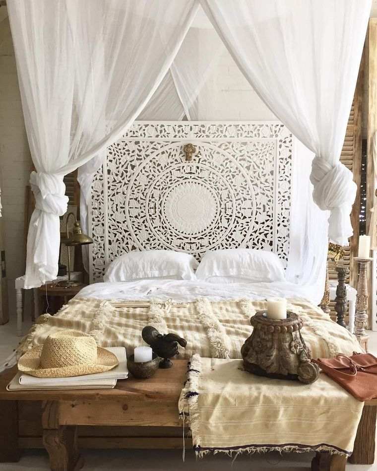 décor marocain salle couchage détente blanc