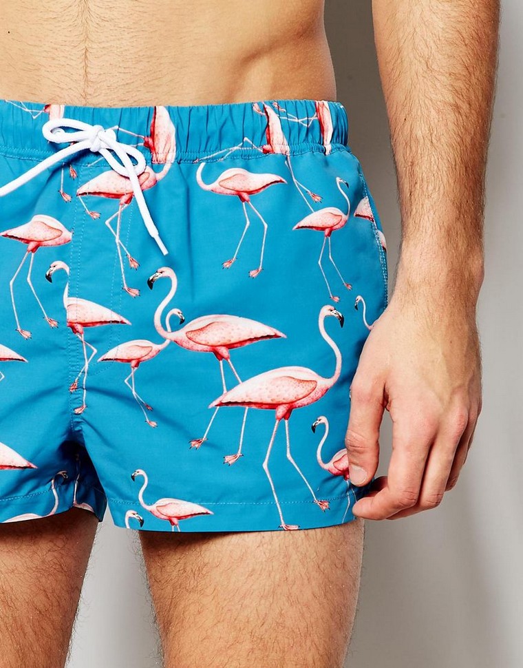 short bain homme bleu flamant rose modèle acheter en ligne