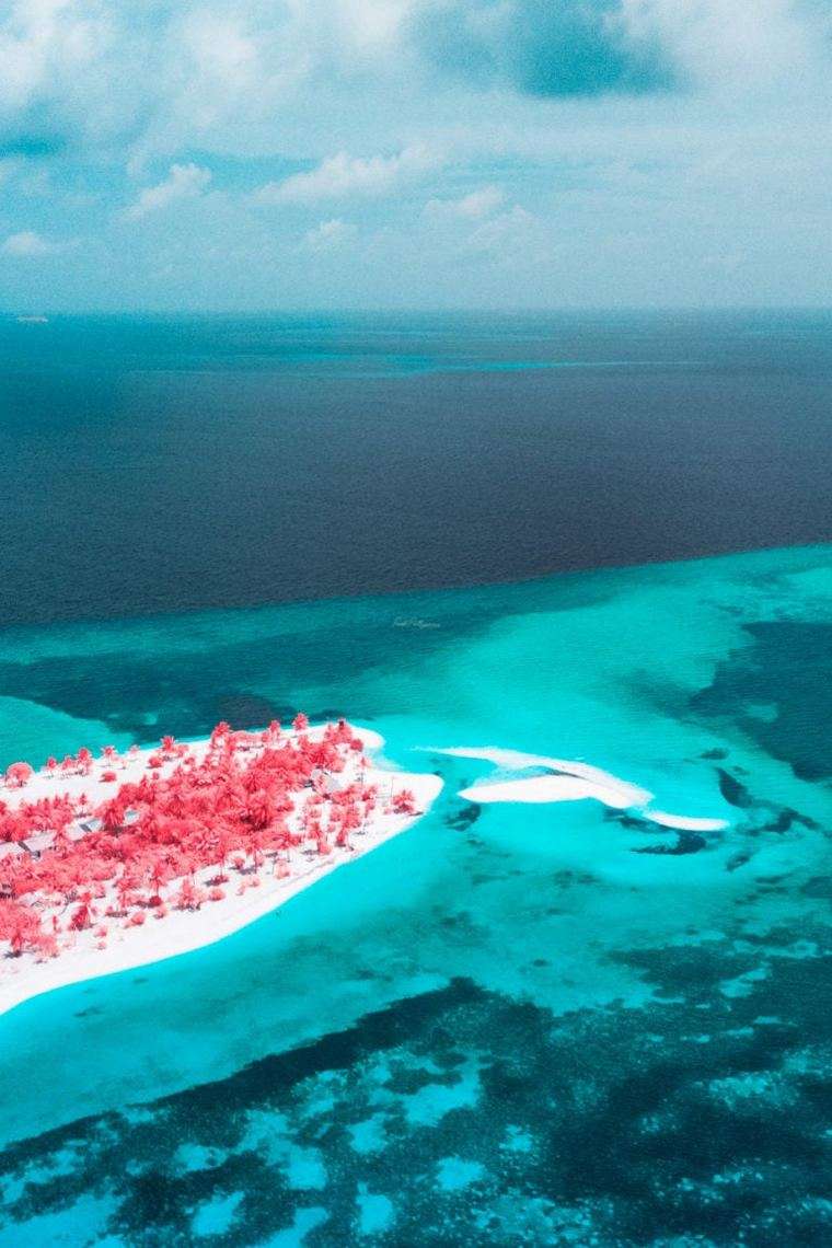 Les Maldives Pettigiani photos infrarouge drone DJI Mavic Pro 2