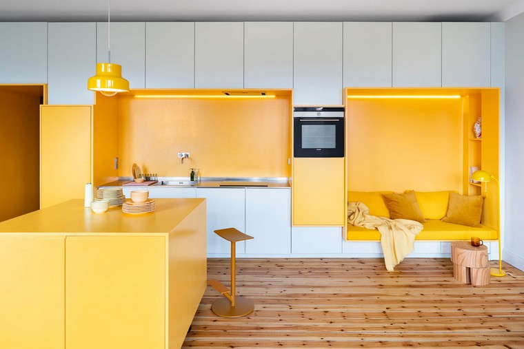cuisine jaune design intérieur quelle couleur pour une cuisine moderne choisir