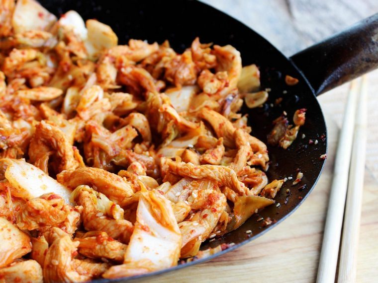 kimchi poulet plat cuit