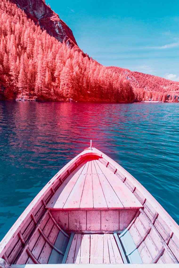 paolo pettigiani infrarouge barque lac