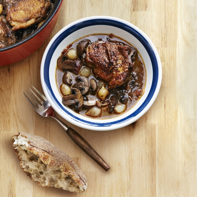 soupe traditionnelle française avec des champignons