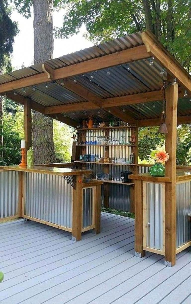 petite cuisine de jardin avec bar