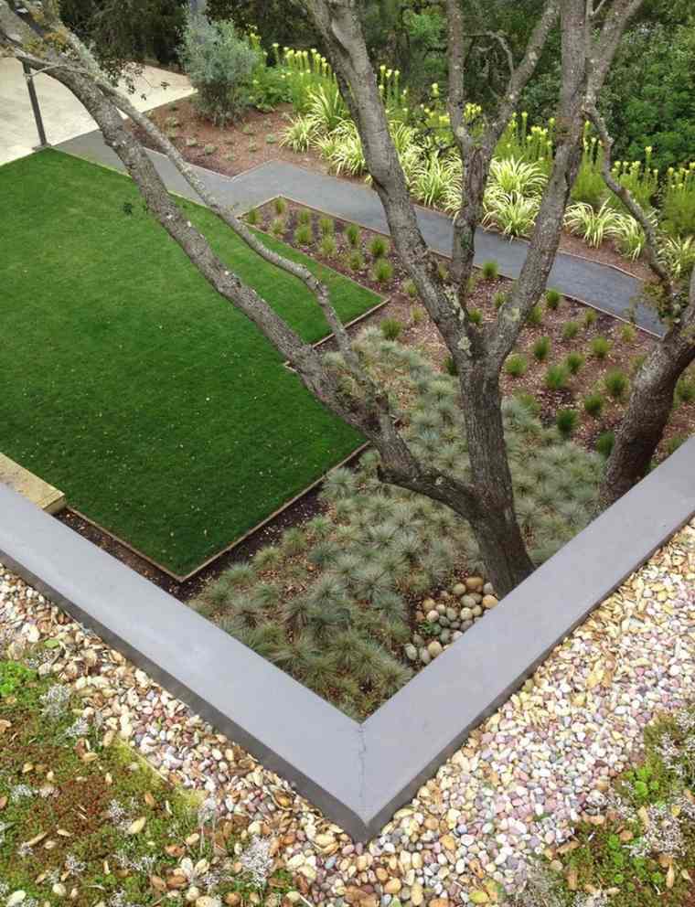 idée de bordure de jardin en pierre 
