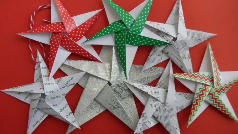 étoile origami modèle diy