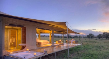 Serengeti bush camp plate-forme jacuzzi