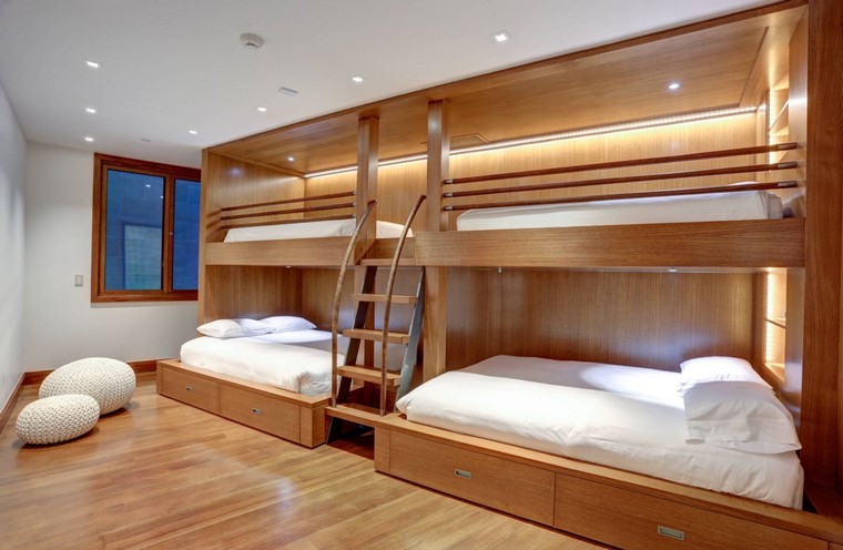 lit mezzanine design intérieur espace chambre à coucher