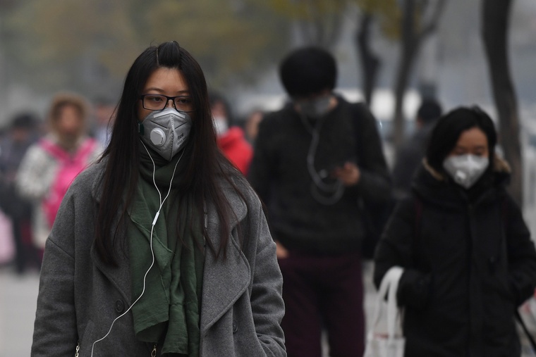 porter masque pollution air