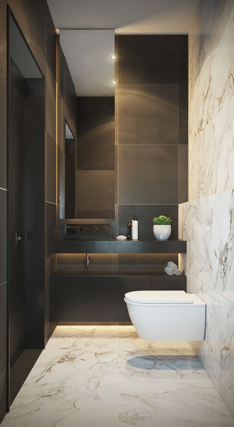 salle-de-bain eclairage design moderne idee