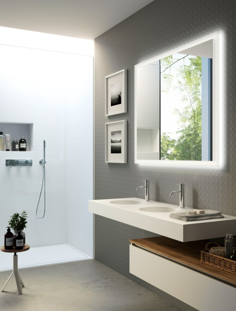 salle de bain eclairage moderne modele