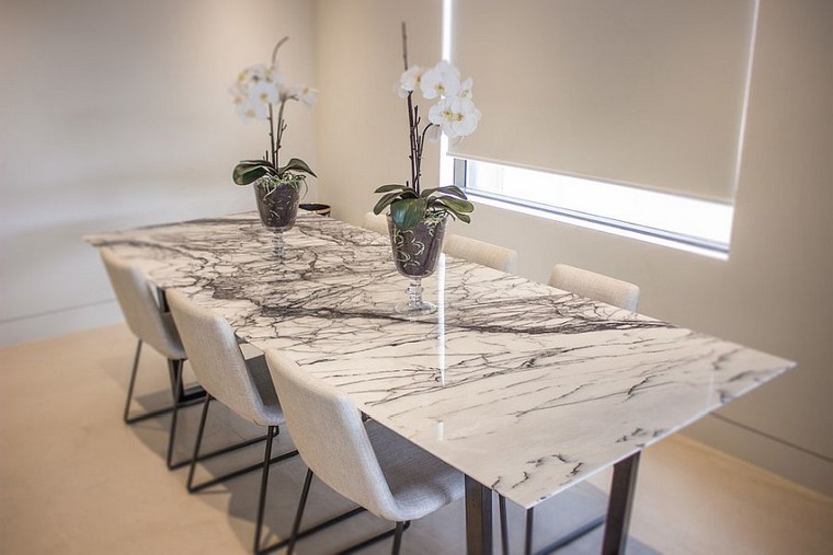 table en marbre salle à manger design intérieur