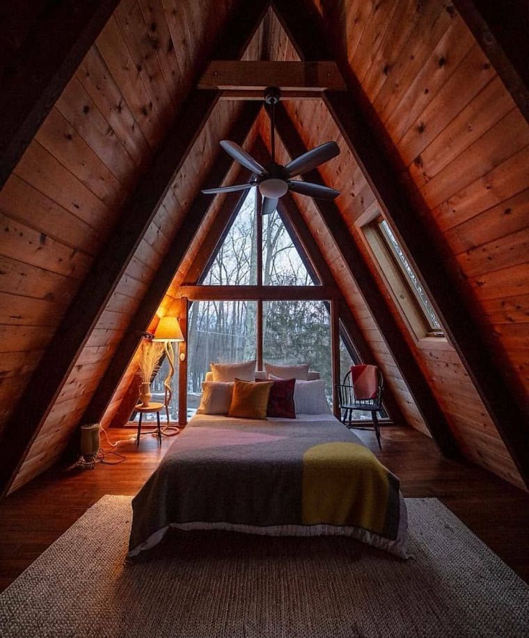 chambre à coucher style loft