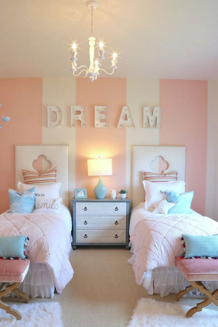 chambre fille en rose
