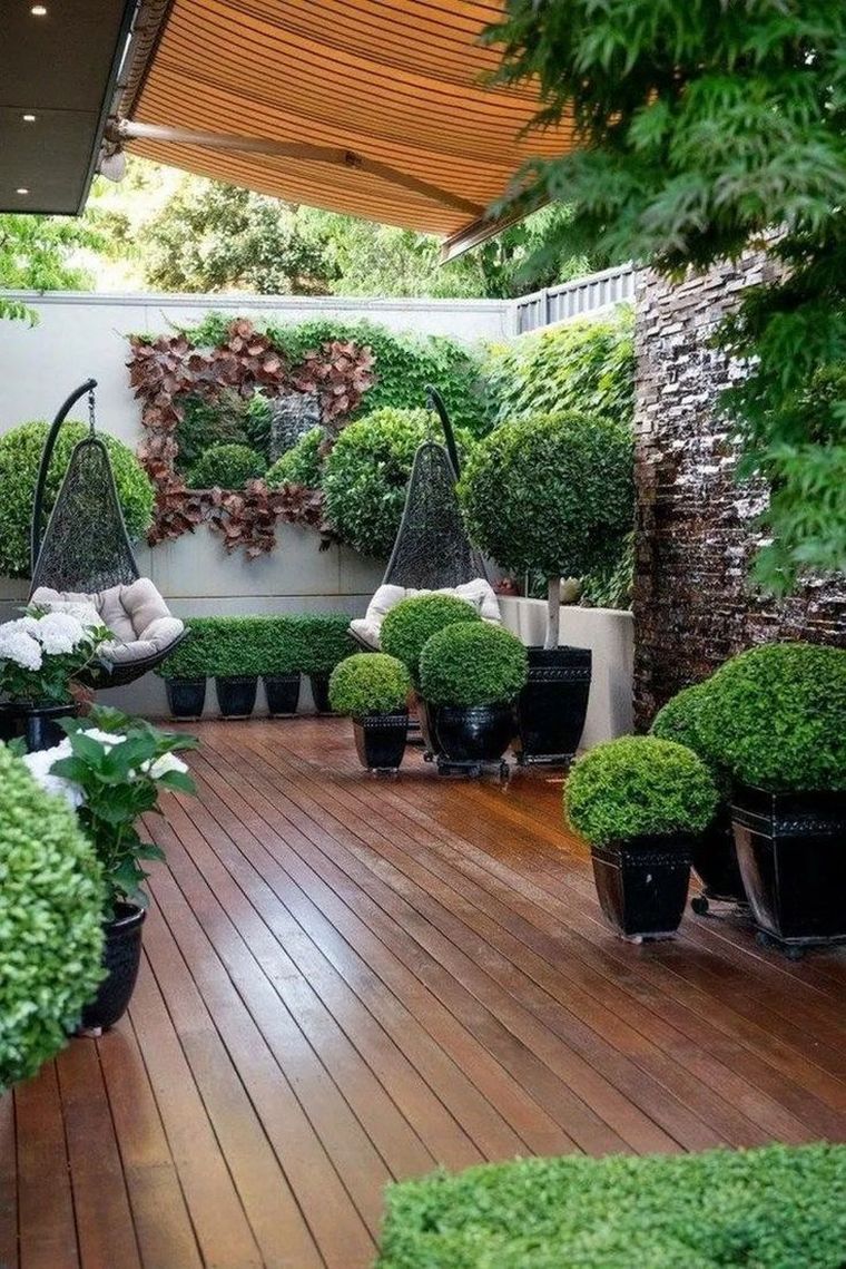 déco de terrasse avec plantes