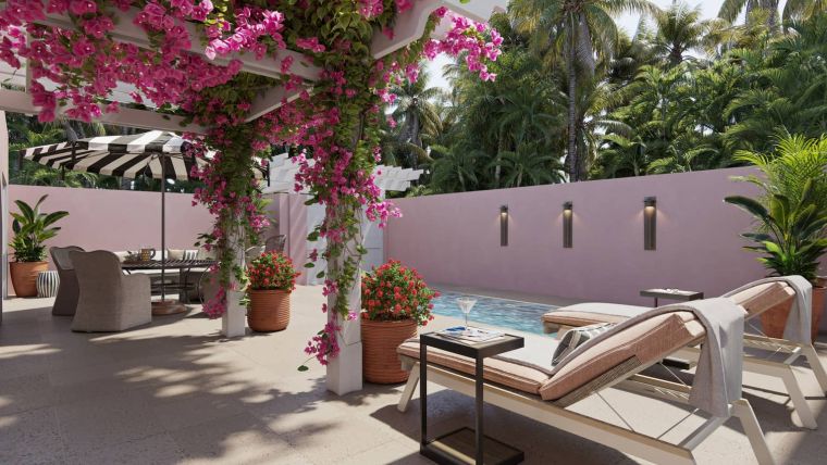 décoration jardin et terrasse avec piscine 