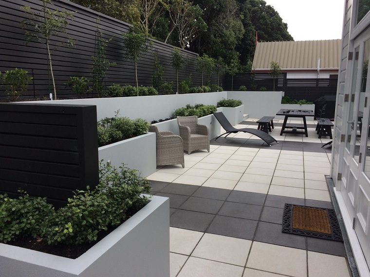 jardin design terrasse revêtement