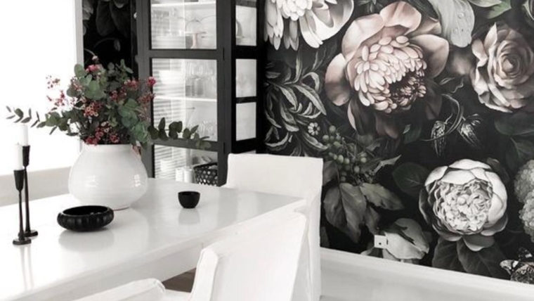 déco de papier peint floral
