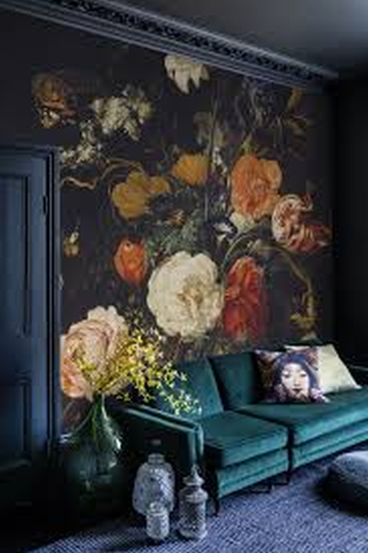 papier peint pour salon floral