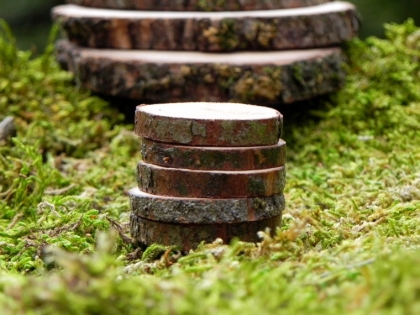 décoration de jardin à faire soi-même avec des rondins de bois