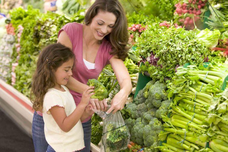 légumes verts pour enfants 