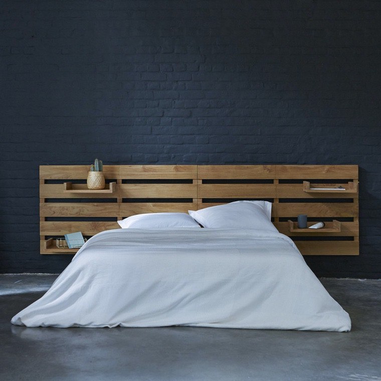 tête de lit en bois chambre à coucher