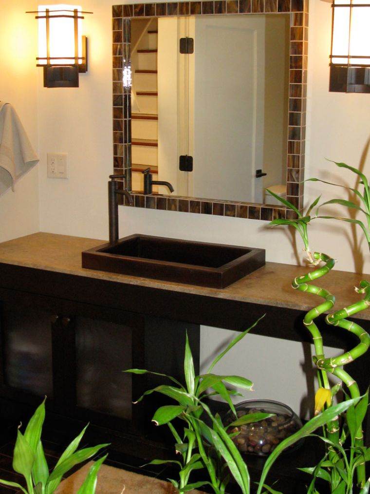 salle de bain avec bambou 