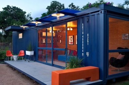 maison en container guest house design