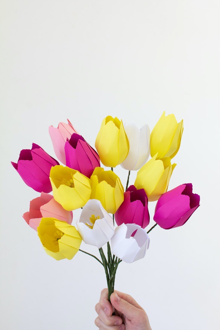 idée déco diy tulipes en carton