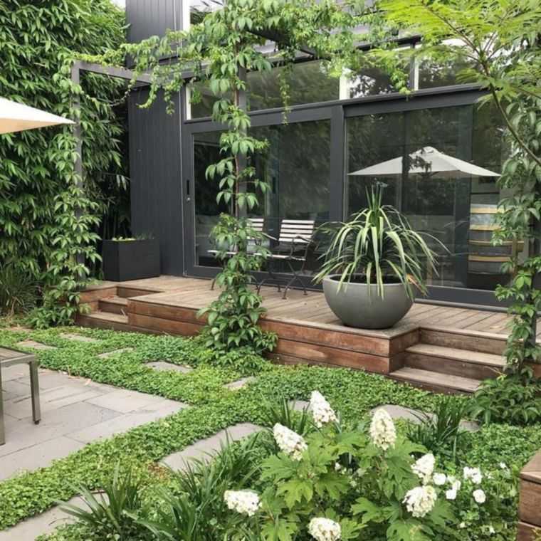 jardin minimaliste moderne 