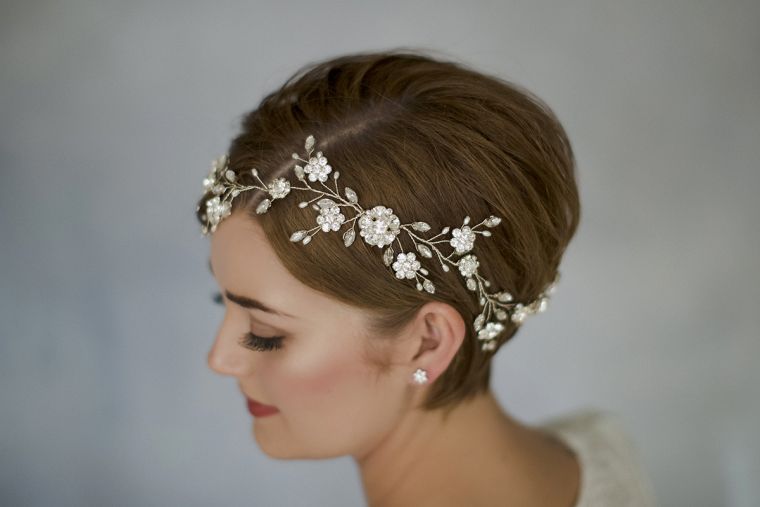 couronne mariages cheveux courts