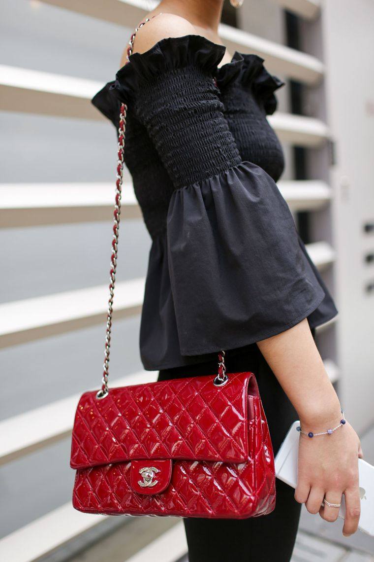 sac rouge Chanel 