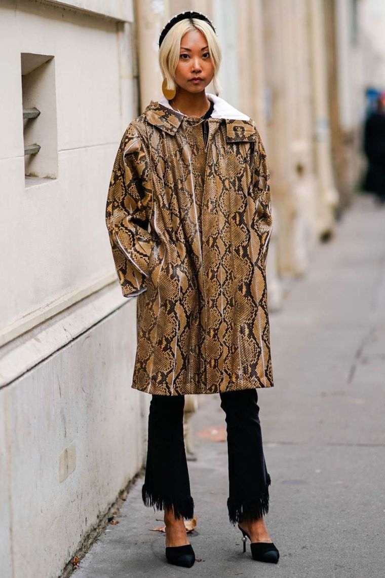 manteau imprimé tigre à la mode 