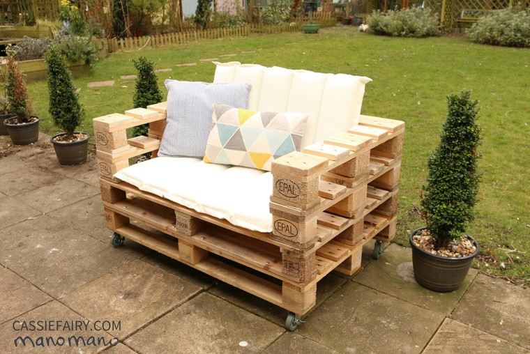palette en bois fauteuil jardin