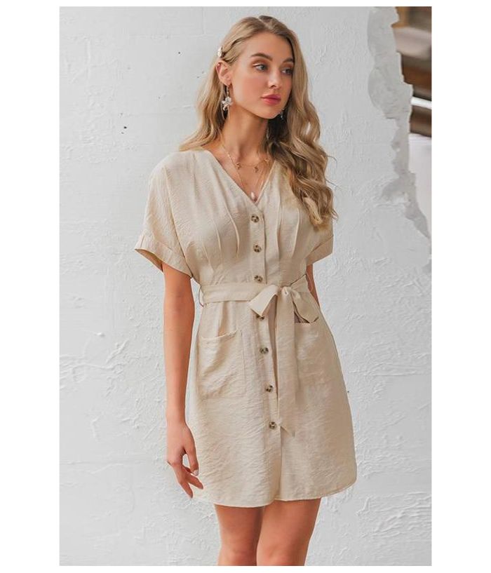 petite robe tendance ete beige