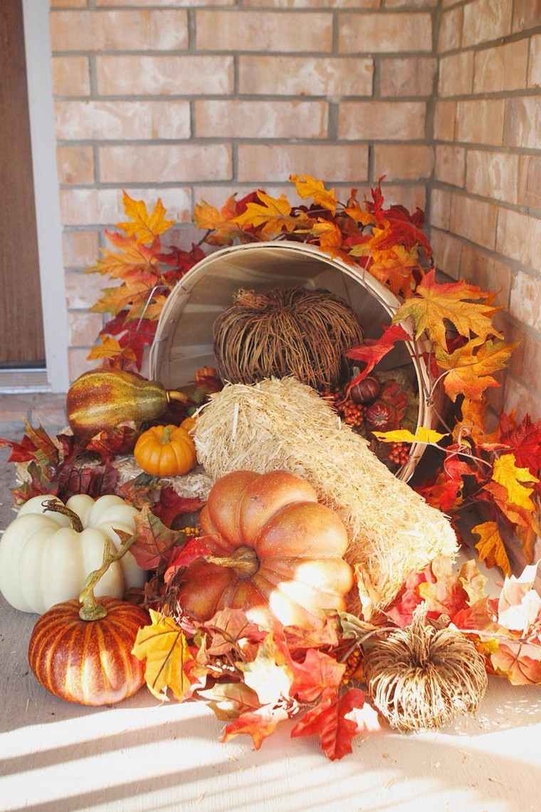décoration thanksgiving porte entrée