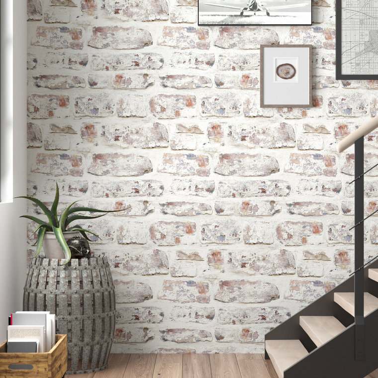 mur briques papier peint
