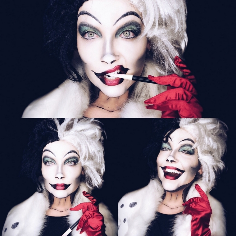 Cruella DeVille maquillage Halloween