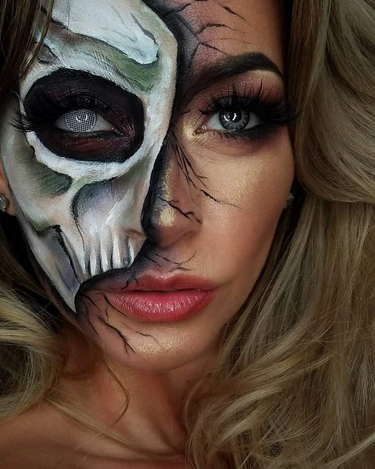 Maquillage Halloween femme effrayant sexy