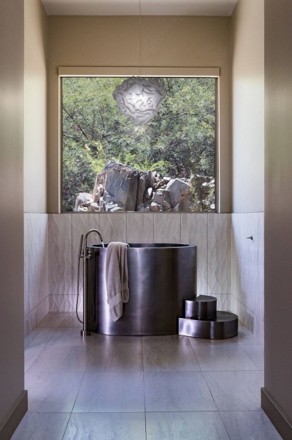 baignoire en acier design