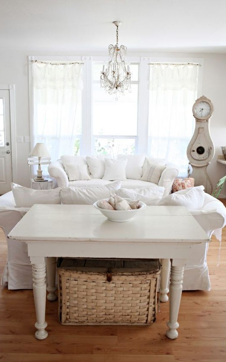 déco de salon en blanc