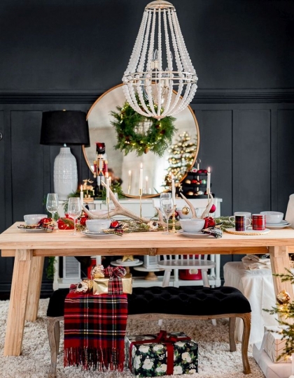 idée de déco de table de Noël